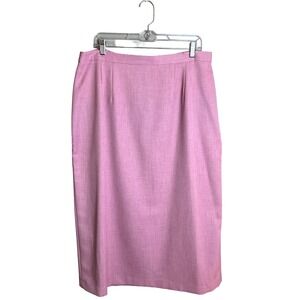 Voir Collection Pink Midi Pencil Skirt 90s Women's 2X Coastal Grandmother 2X